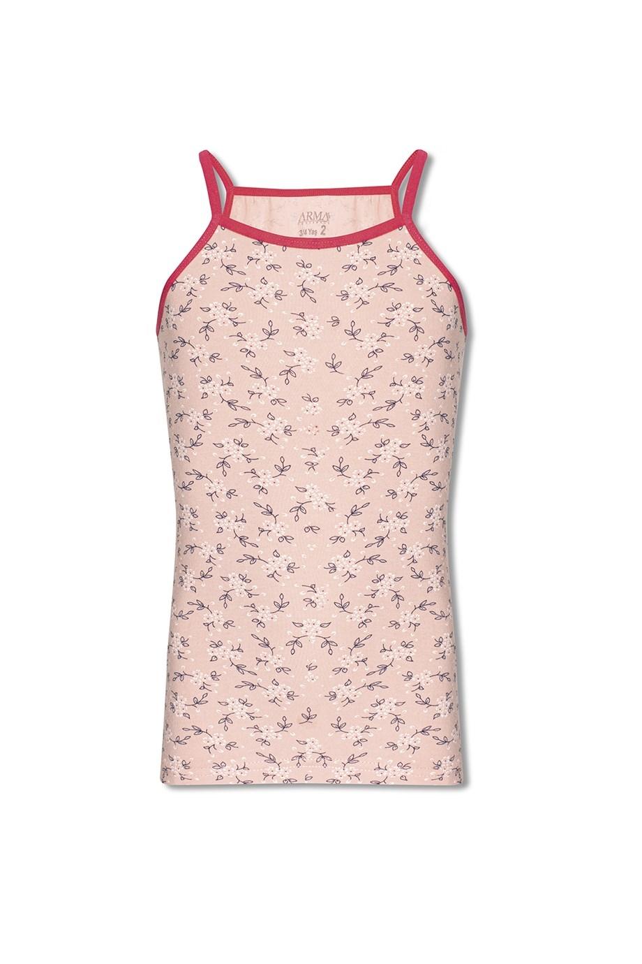 Pamuklu Likralı Geniş Askılı Kız Çocuk Atlet Arma Yıldız 7565 - Pembe