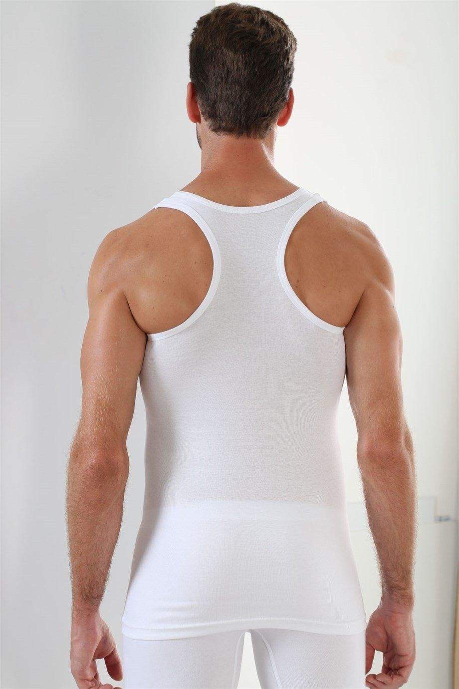 Ribana Pamuklu Askılı Erkek Atlet Arma Yıldız 1008 - Beyaz