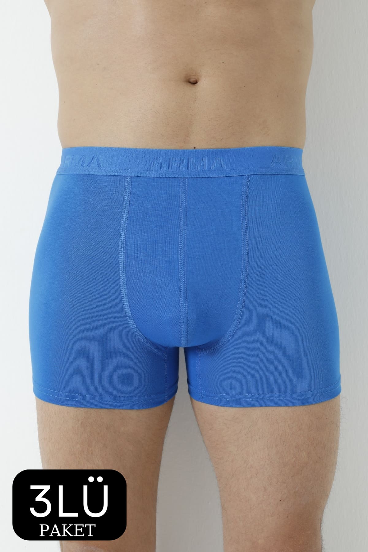 Yumuşak Bambu Boxer 3'lü Paket Arma Yıldız 1172 - Saks