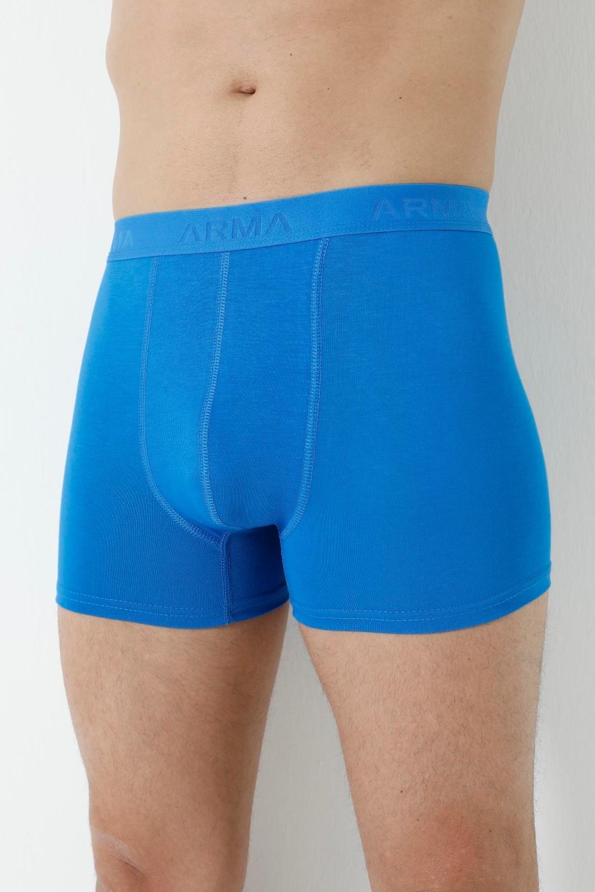 Yumuşak Bambu Boxer 3'lü Paket Arma Yıldız 1172 - Saks