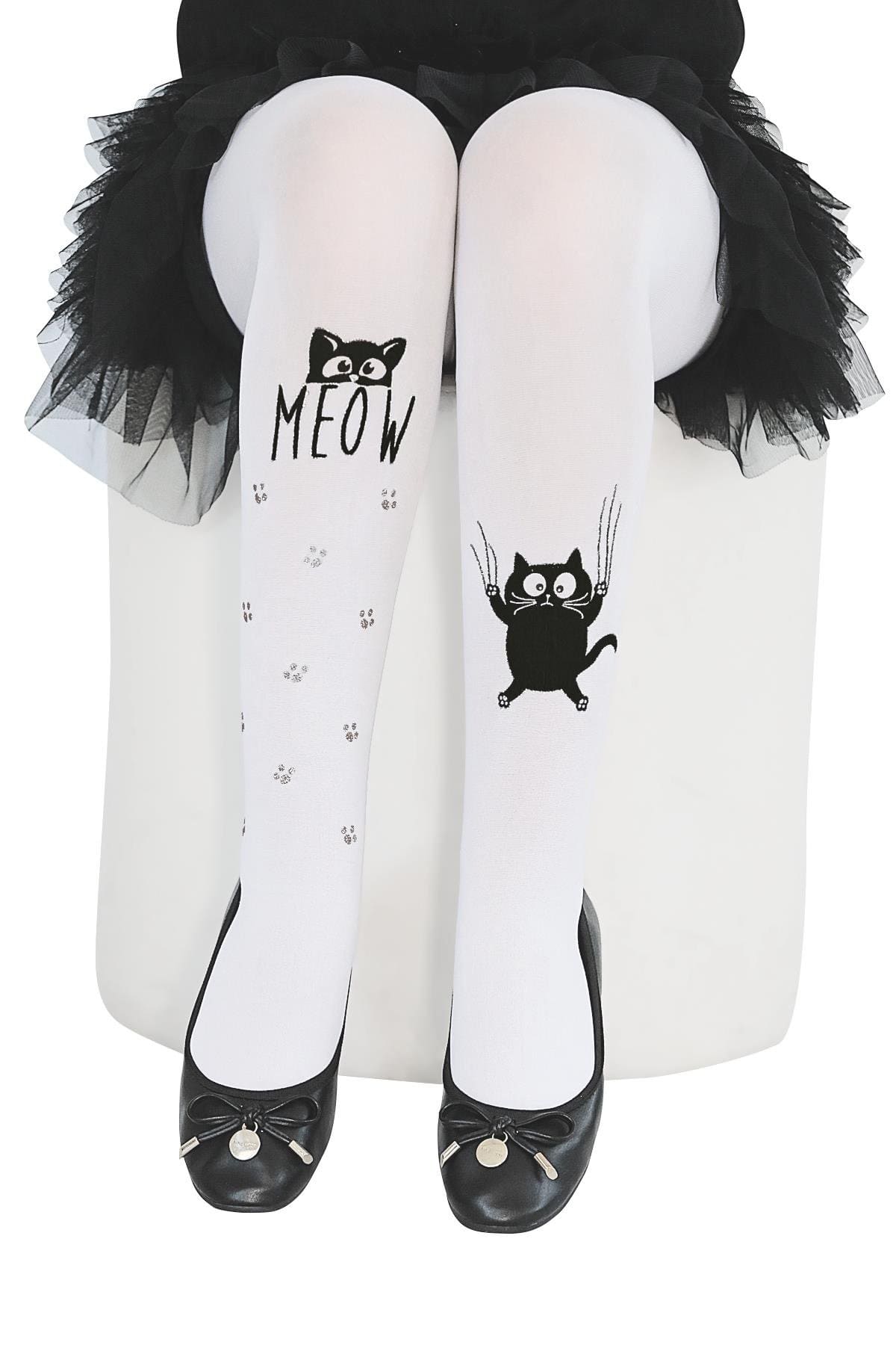 Yüksek Pamuk Oranı Kaydırmaz Taban Çocuk Külotlu Çorap Daymod 2125173 - Beyaz