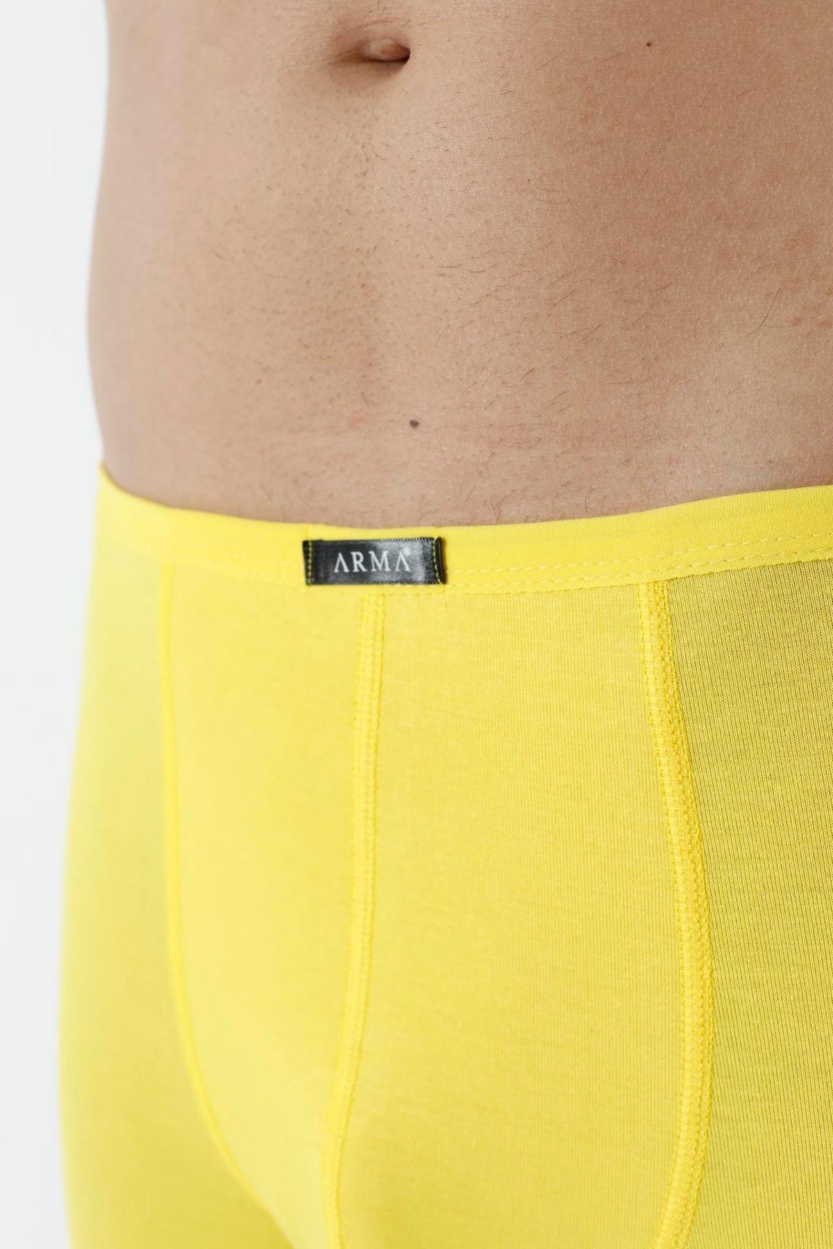 Bambu Kumaş İnce Bel Lastikli Boxer Arma Yıldız 1190 - Sarı
