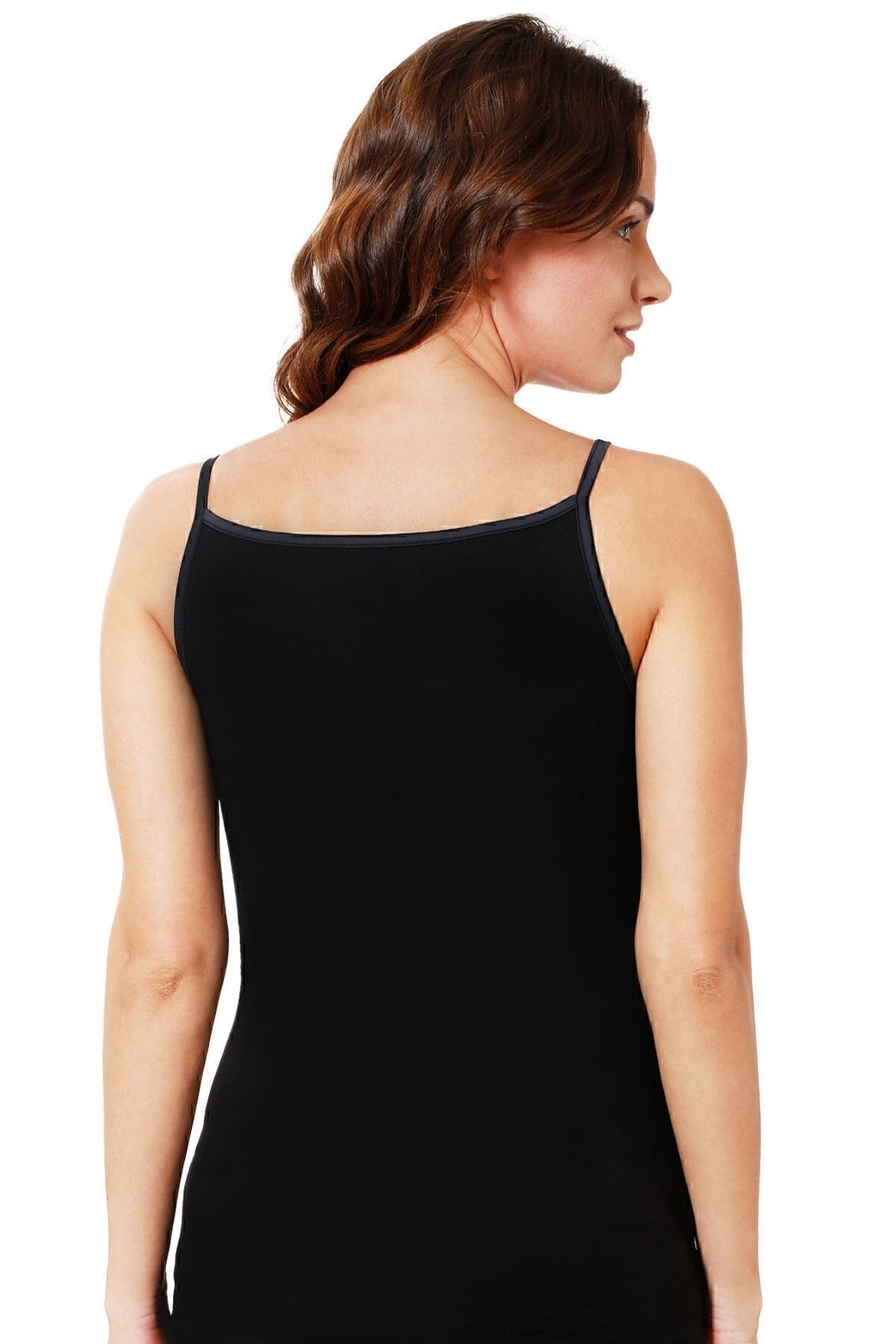 Pamuklu Modal İnce Askılı Kadın Atlet Özkan 20586 - Siyah