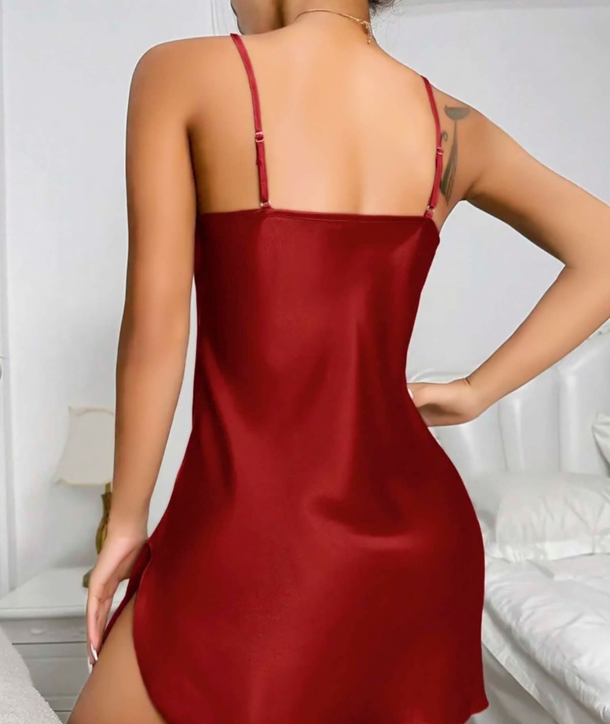 Lily Bianca Şeffaf Saten Erotik Body Lily Bianca 453 - Görsel 2