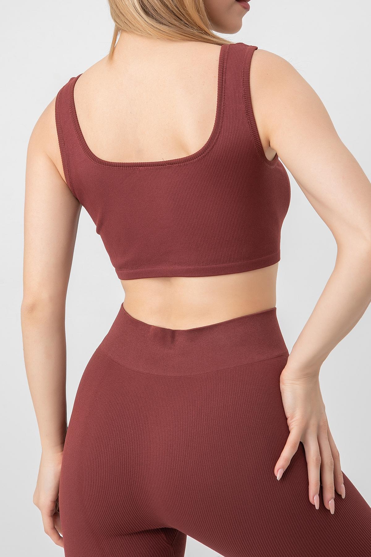 Seamless Fitilli Spor Sütyeni DoReMi 002-000144 - Bordo
