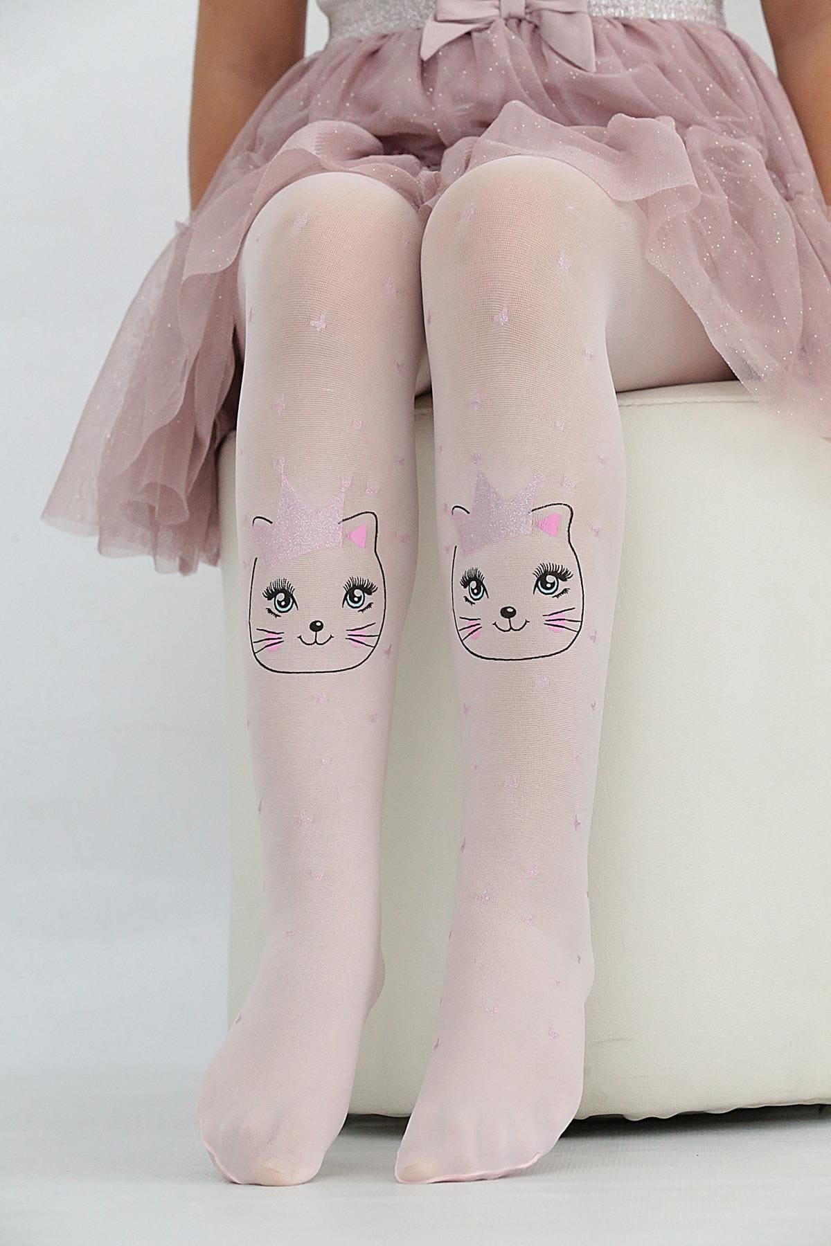 Pamuklu Kaydırmaz Tabana Sahip Çocuk Külotlu Çorap Daymod 2125161 - Beyaz