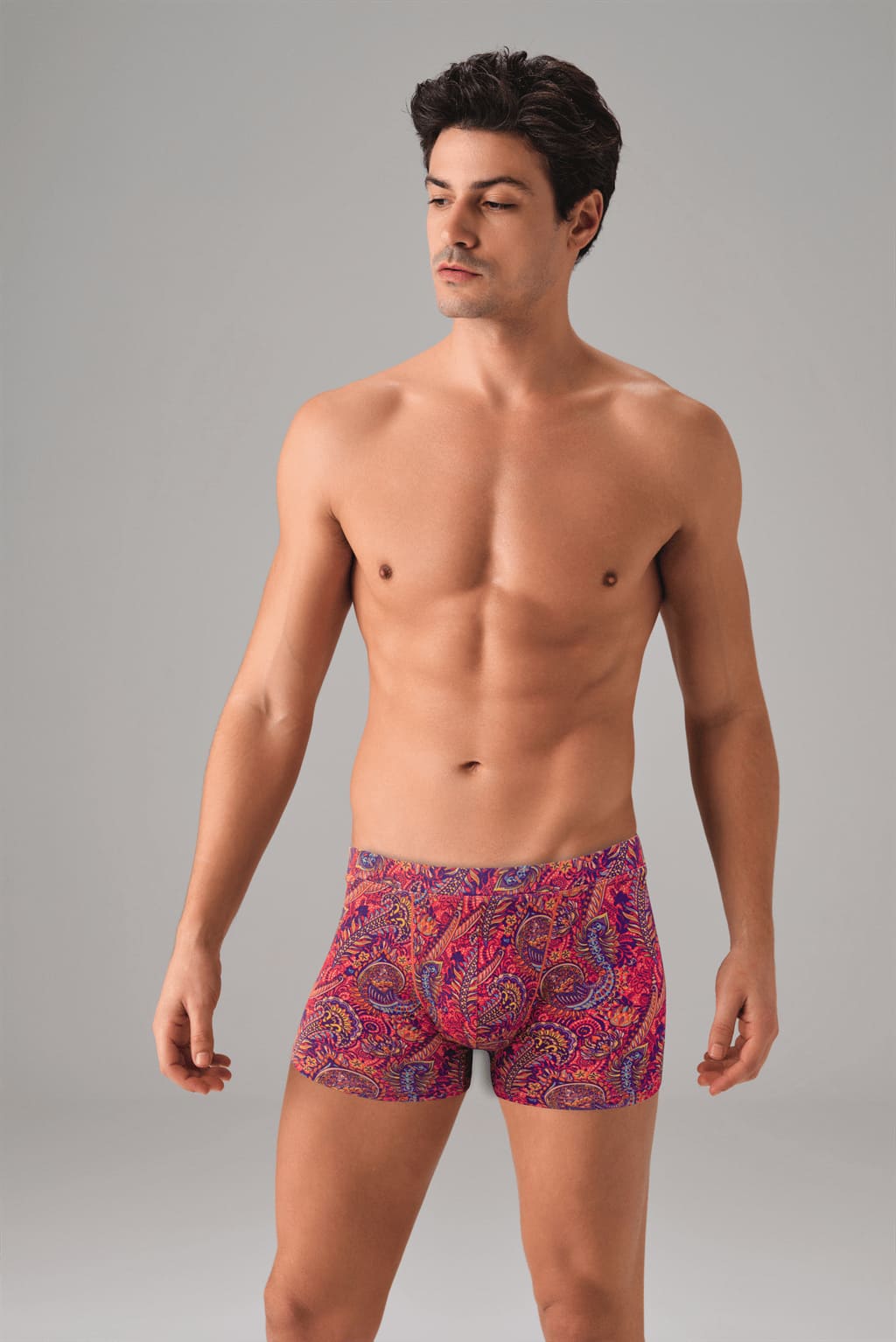 Şahmeran Desenli Pamuklu Erkek Boxer Doreanse 1721 - Turuncu