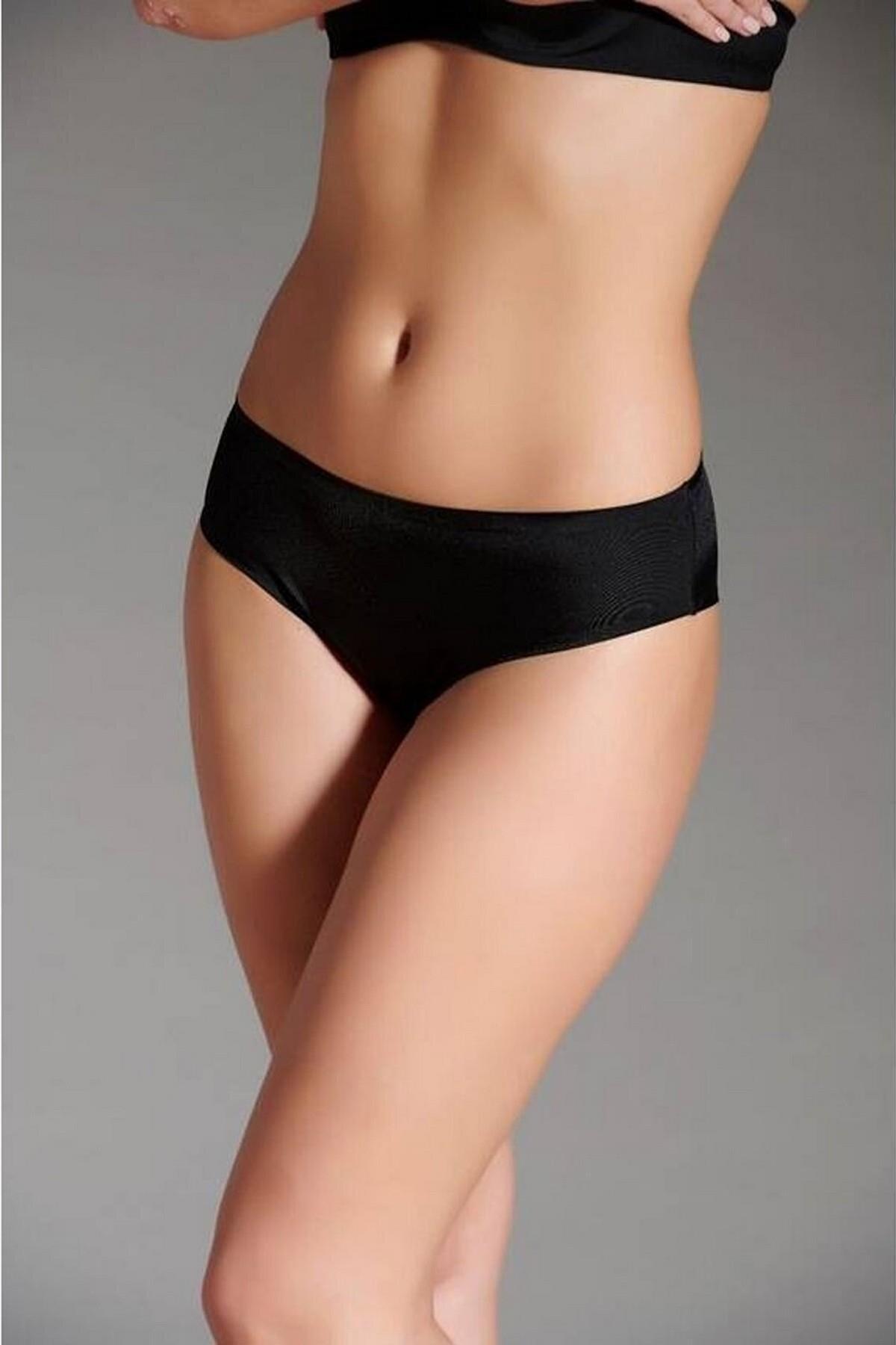 Yüksek Bel Destekli Microfiber Slip Külot Eros 1000 - Siyah