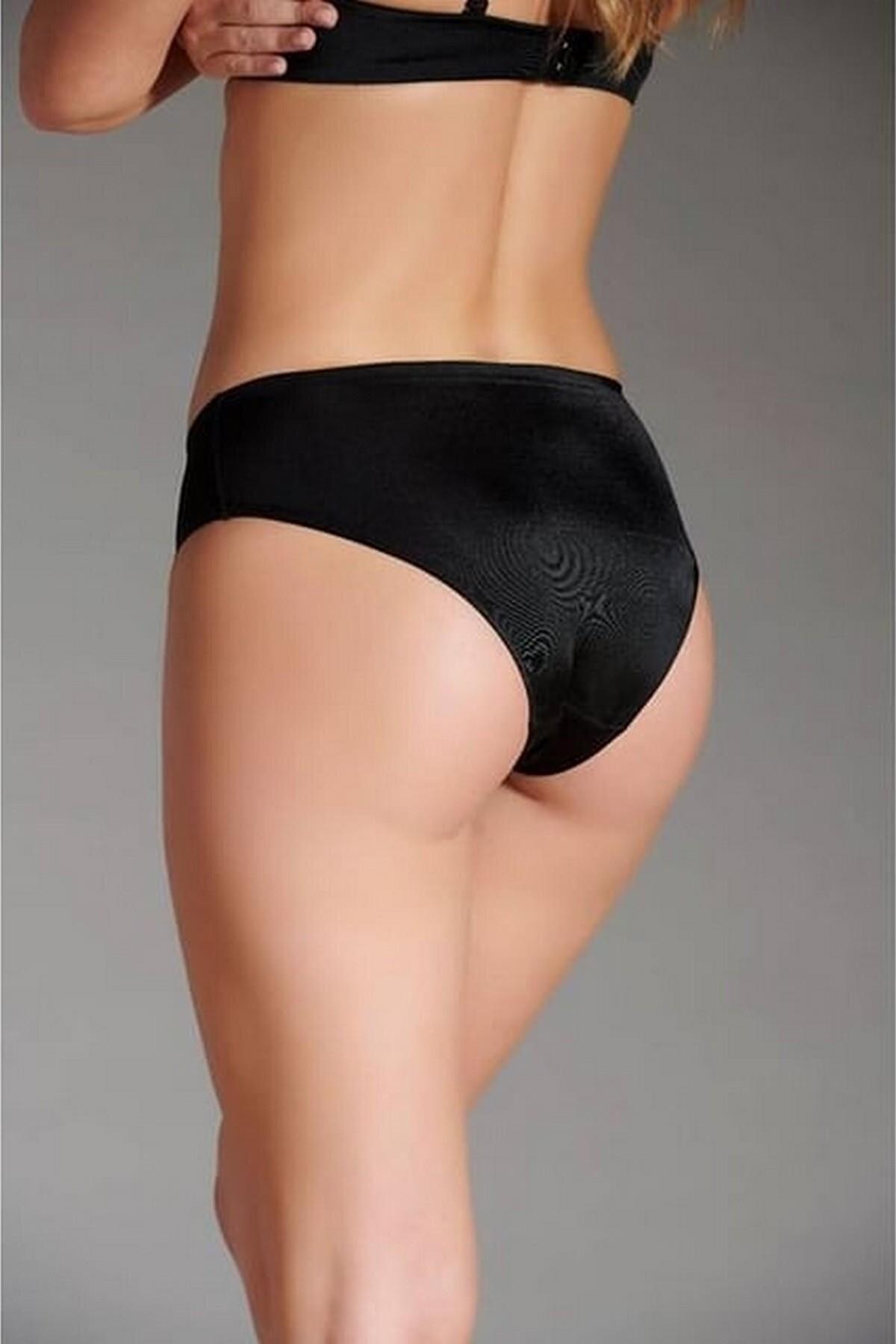 Yüksek Bel Destekli Microfiber Slip Külot Eros 1000 - Siyah