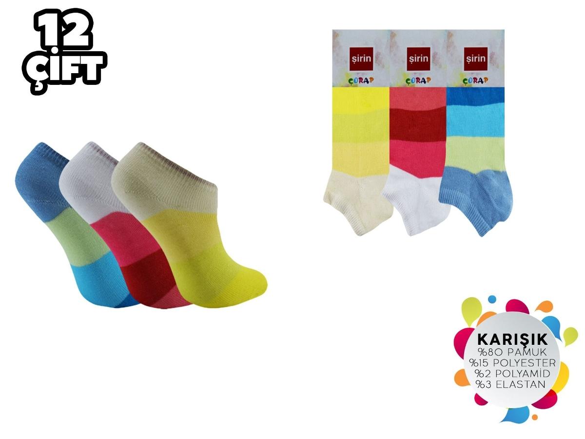 Pamuklu Mevsimlik Kız Çocuk Patik Çorap Şirin 003 - Asorti