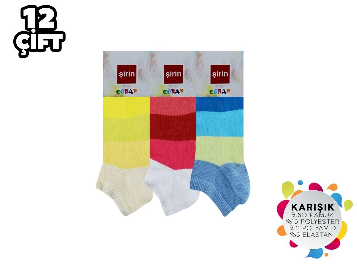 Pamuklu Mevsimlik Kız Çocuk Patik Çorap Şirin 003 - Asorti