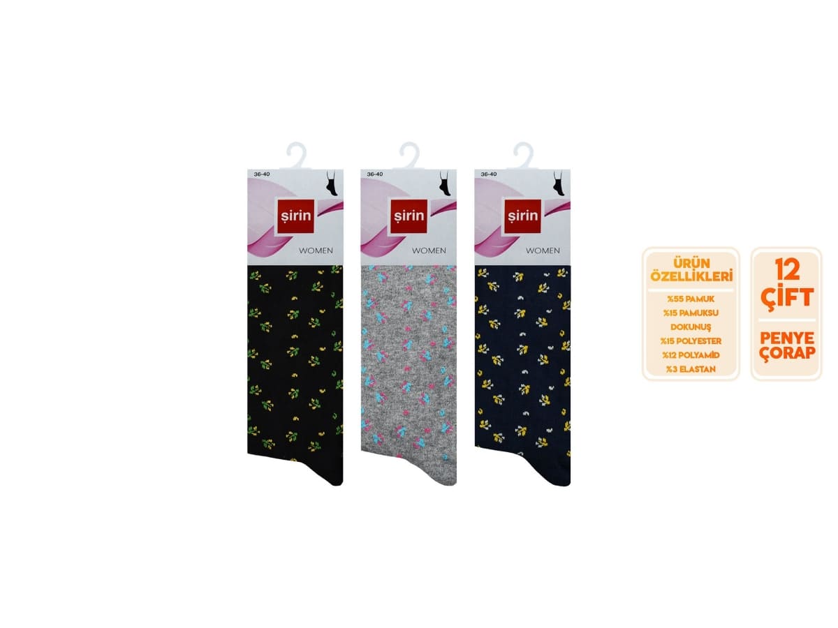 Dikişsiz Yüksek Bel Mor Külotlu Çorap Şirin 4000 - Asorti