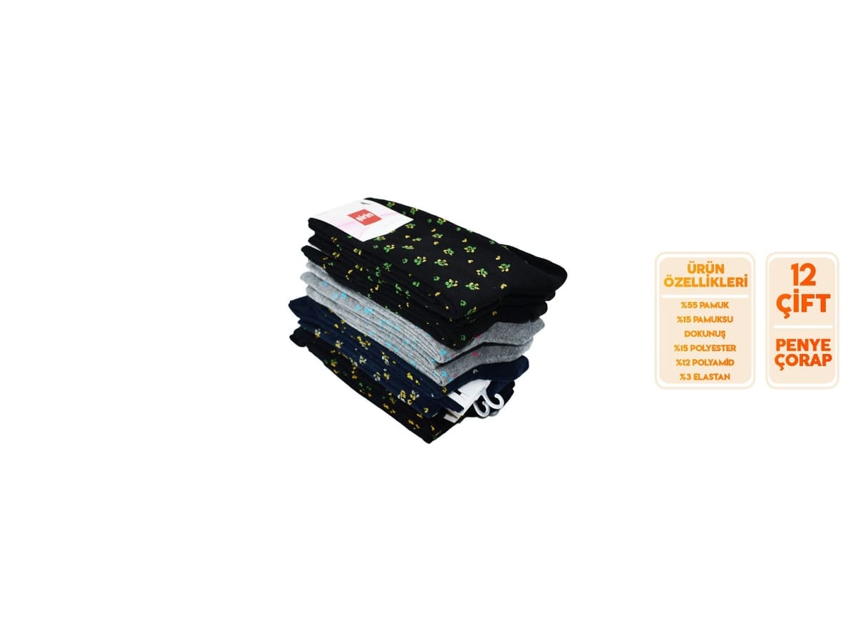 Dikişsiz Yüksek Bel Mor Külotlu Çorap Şirin 4000 - Asorti