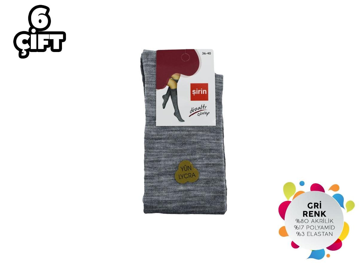 Düşük Denye Kadın Gri Diz Altı Çorap Şirin 5110 - Gri