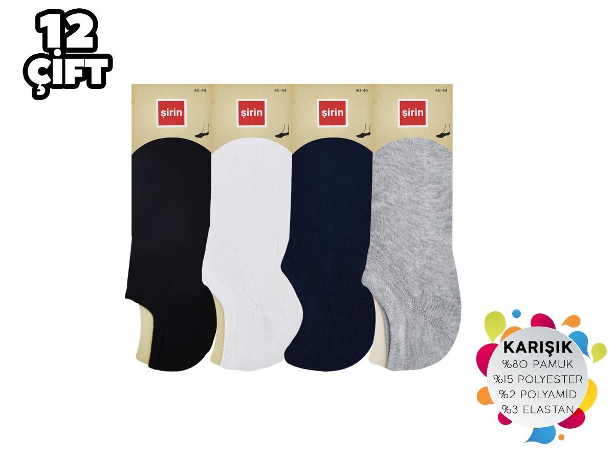 Karışık Renk Pamuklu Erkek Penye Babet Şirin 7027 - Asorti