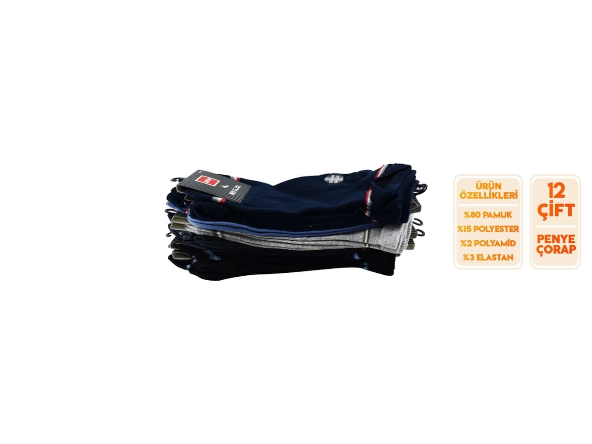 Dikişsiz Yüksek Pamuk Oranı Erkek Patik Çorap Şirin 7090 - Asorti