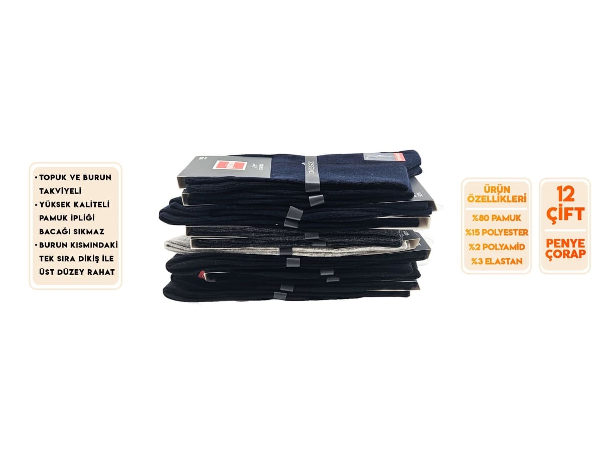 Şirin Dikişsiz Ter Emici Erkek Soket Çorap Seti Mor Şirin 7280 - Görsel 4