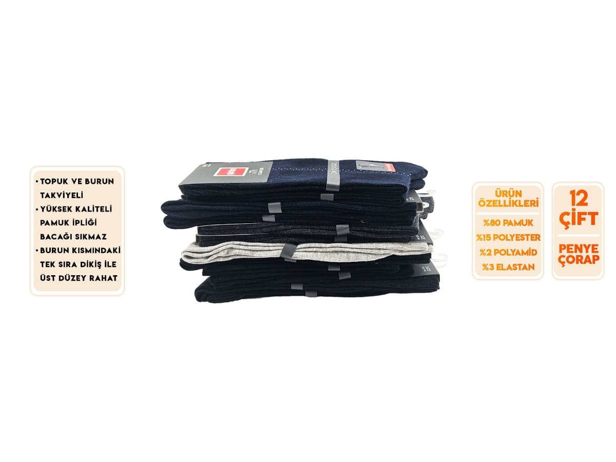 Dikişsiz Ter Emici Erkek Soket Çorap Seti Mor Şirin 7280 - Asorti