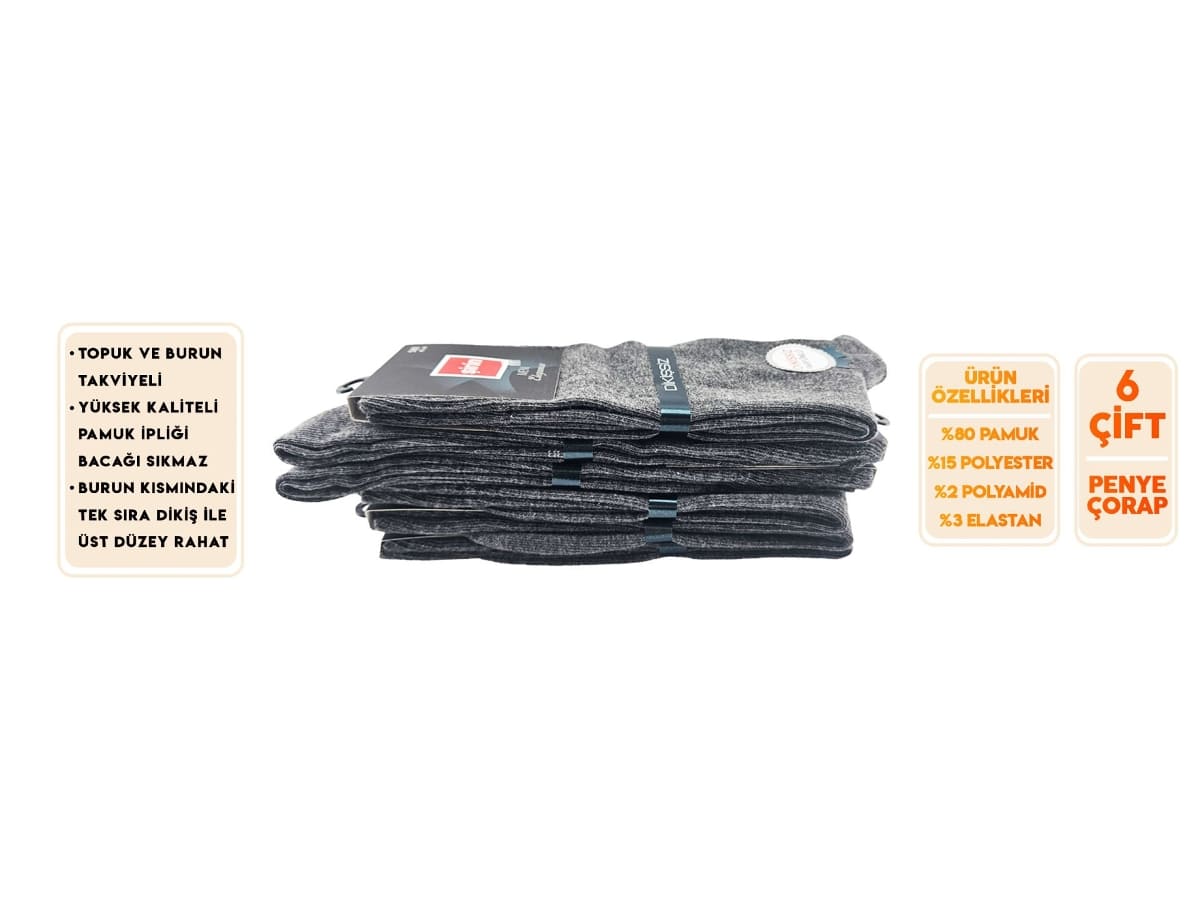 Parfümlü Ter Emici Dikişsiz Erkek Soket Çorap Seti Şirin 7350 - Füme