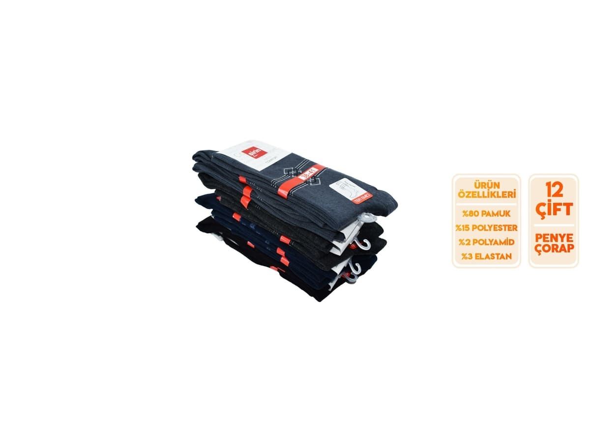 Pamuklu Antibakteriyel Ter Emici Erkek Soket Çorap Şirin 7755 - Asorti