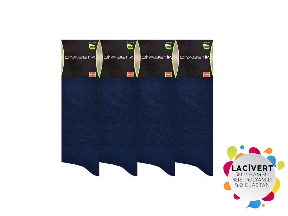 Dikişsiz Terletmeyen Bambu Erkek Çorap Seti Şirin 8100 - Lacivert