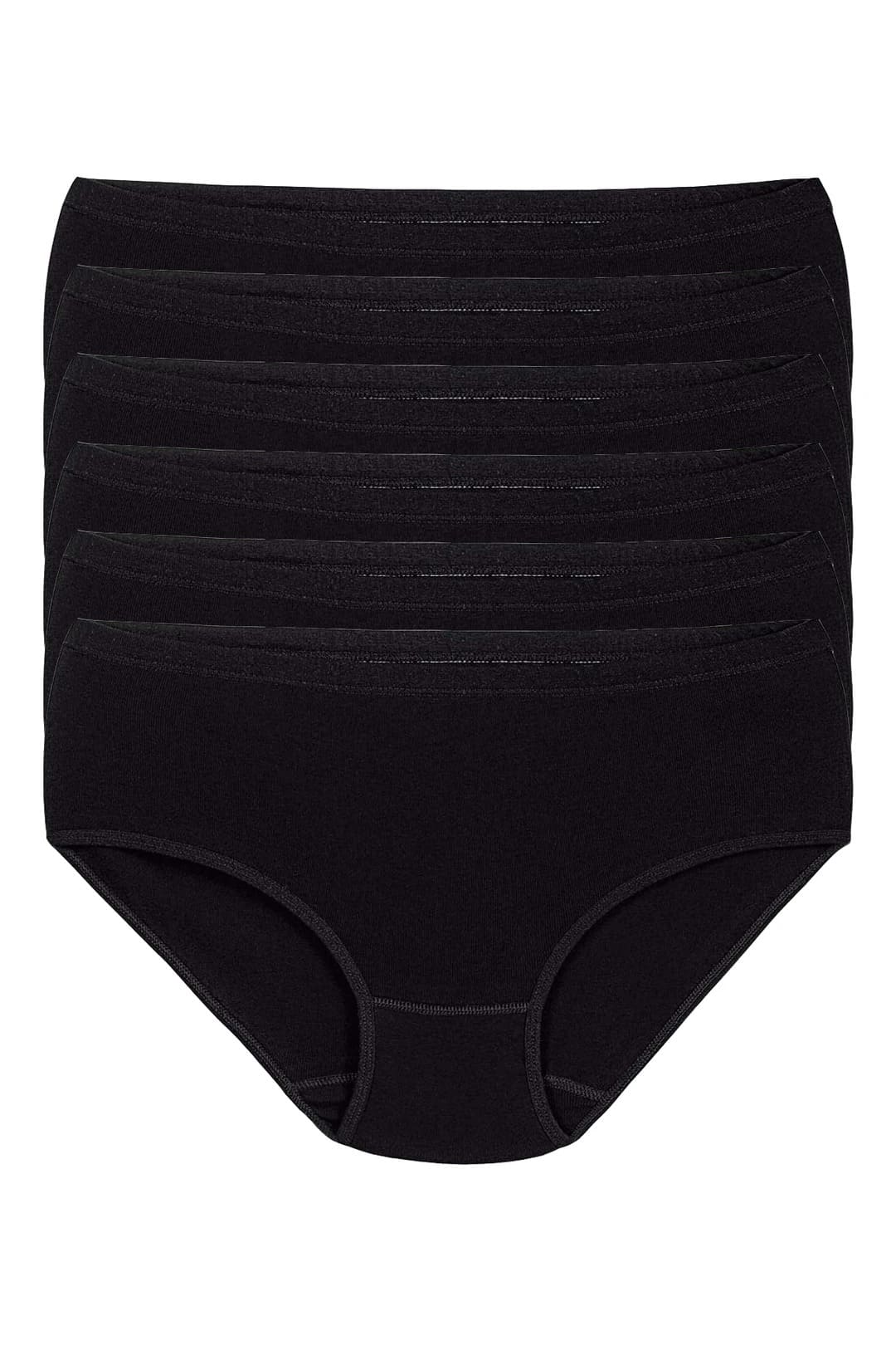 Pamuklu Yüksek Bel Bato Külot Yıldız 3581 - Siyah