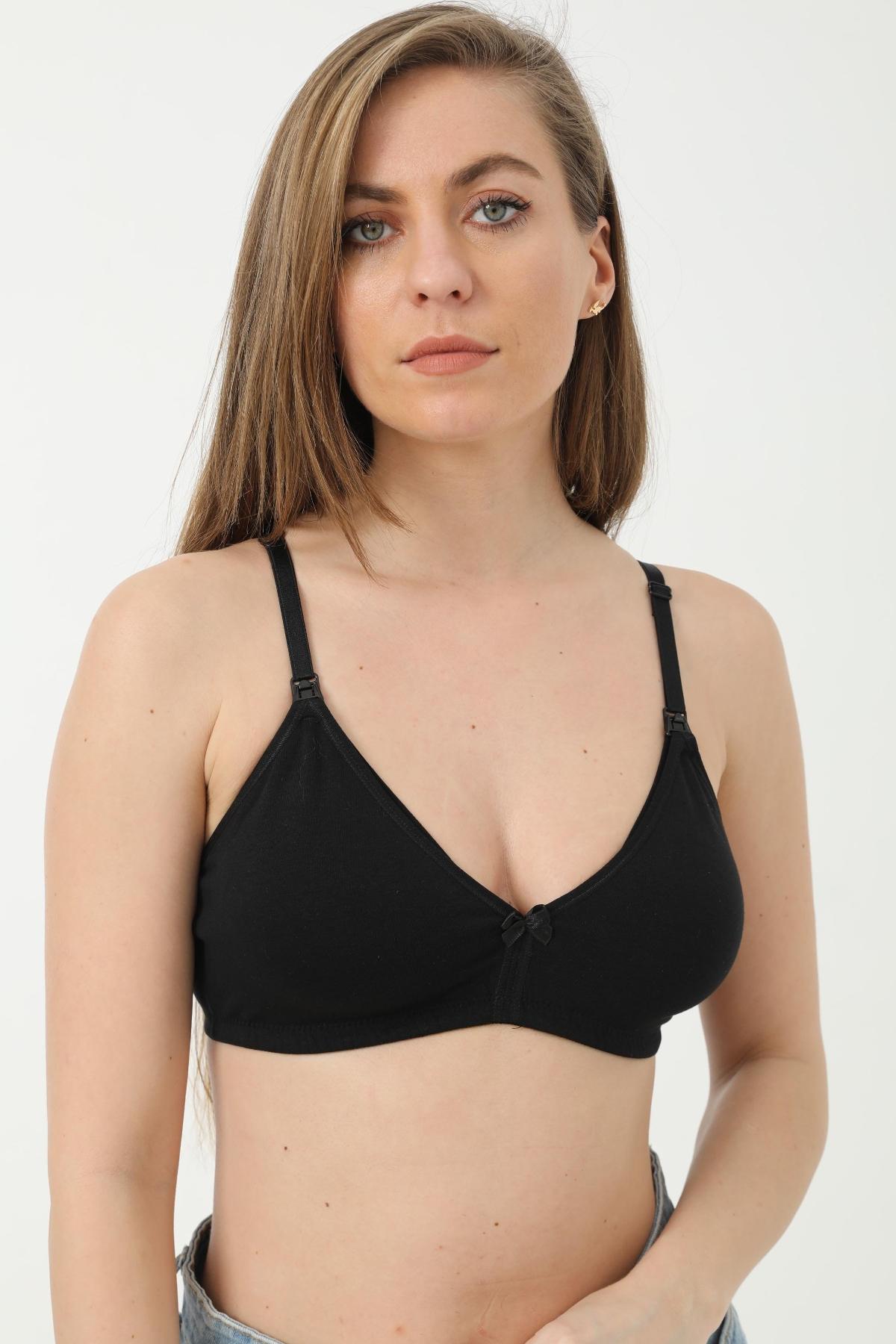 Pamuklu Astar Emzirme Sütyeni Arma Yıldız 3719 - Siyah