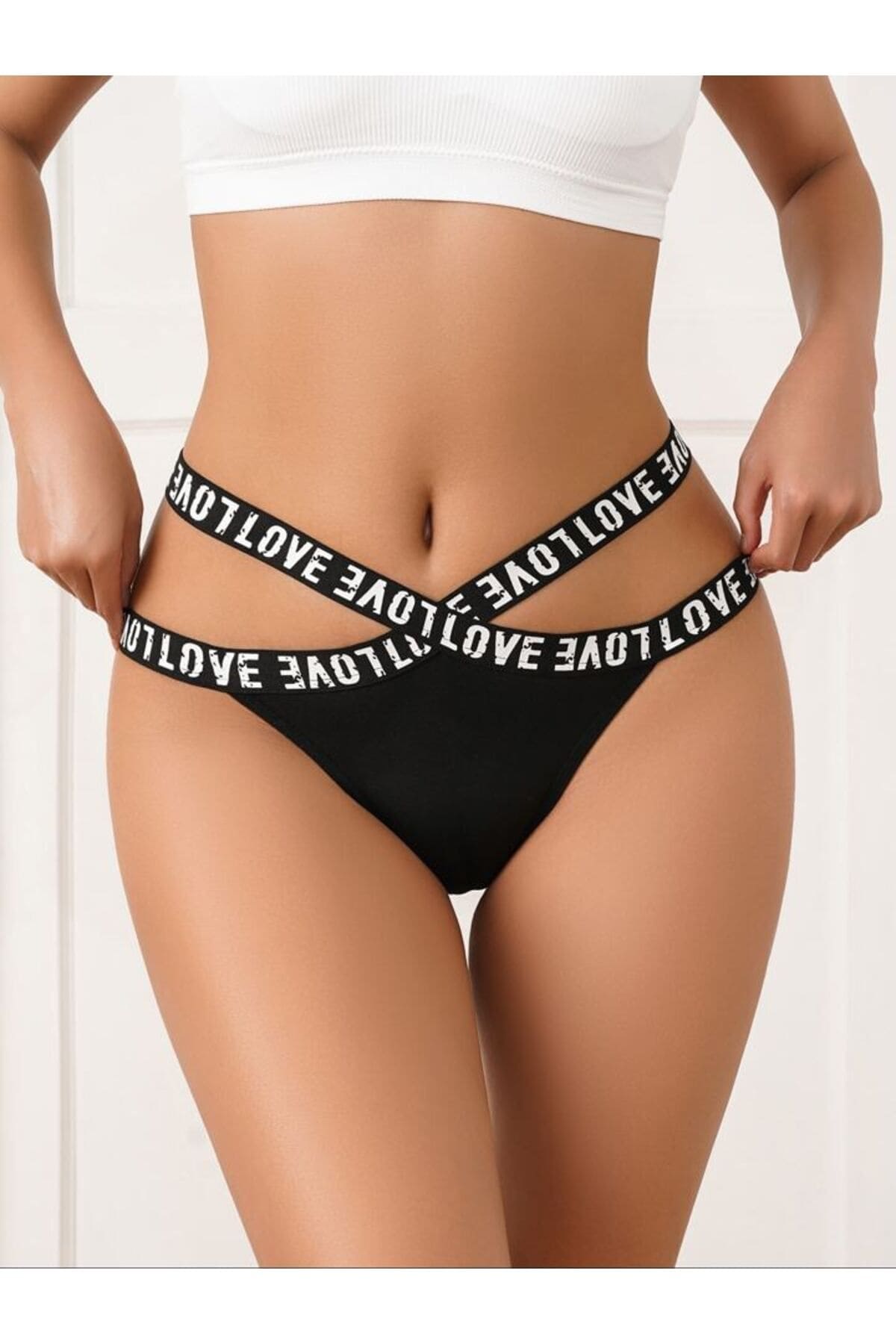 Yüksek Bel Dantel Body Siyah Lily Bianca 1020 - Siyah