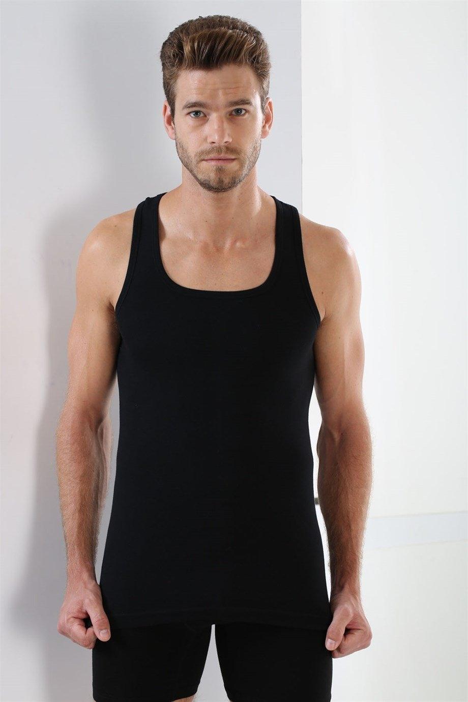 Siyah Ribana Atlet 3'lü Paket Arma Yıldız 1007 - Siyah