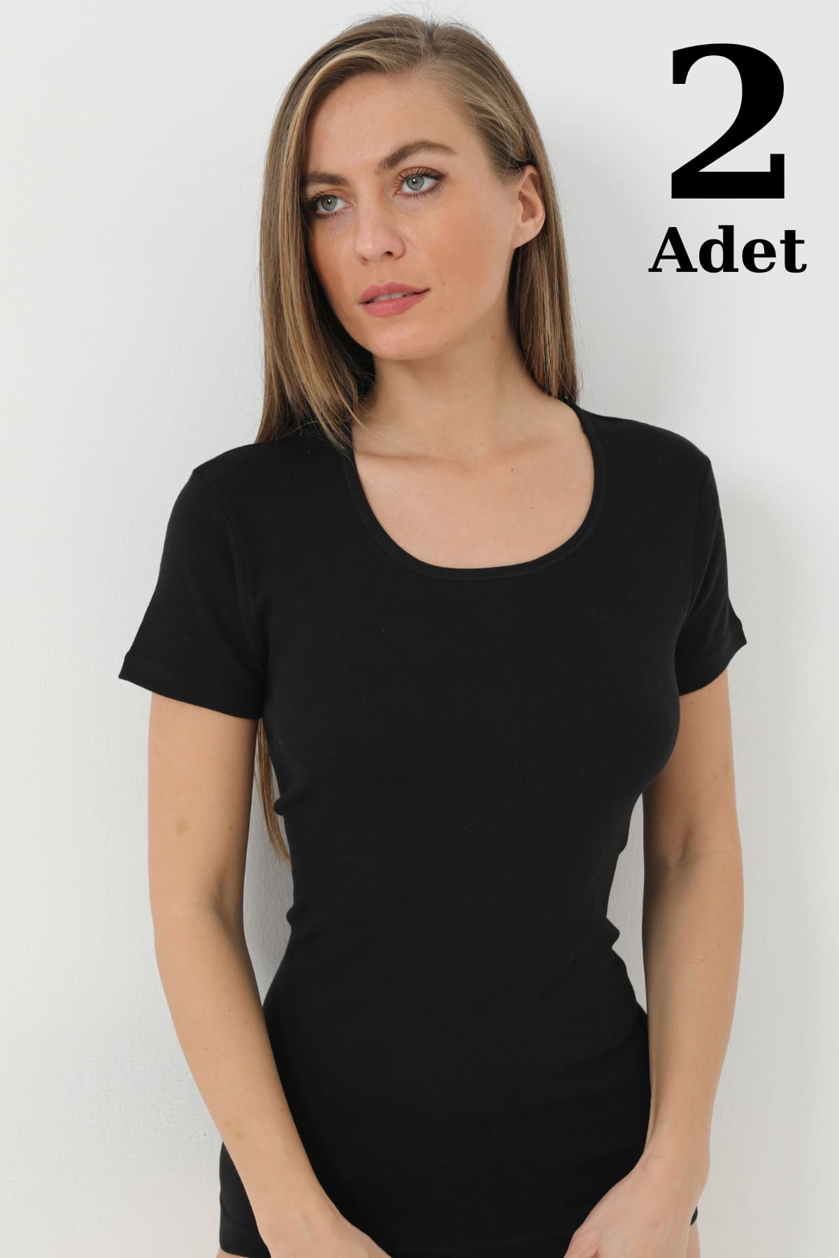 Yüksek pamuklu, nefes alabilen Kadın Atlet Arma Yıldız 3314 - Siyah