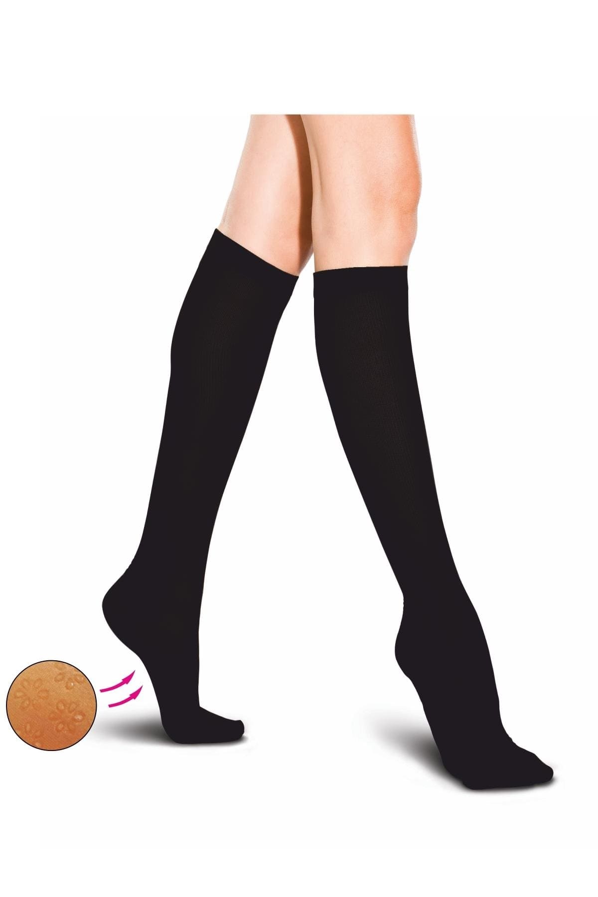 Kaydırmaz Dizaltı Çorap Siyah Daymod 1212018 - Siyah