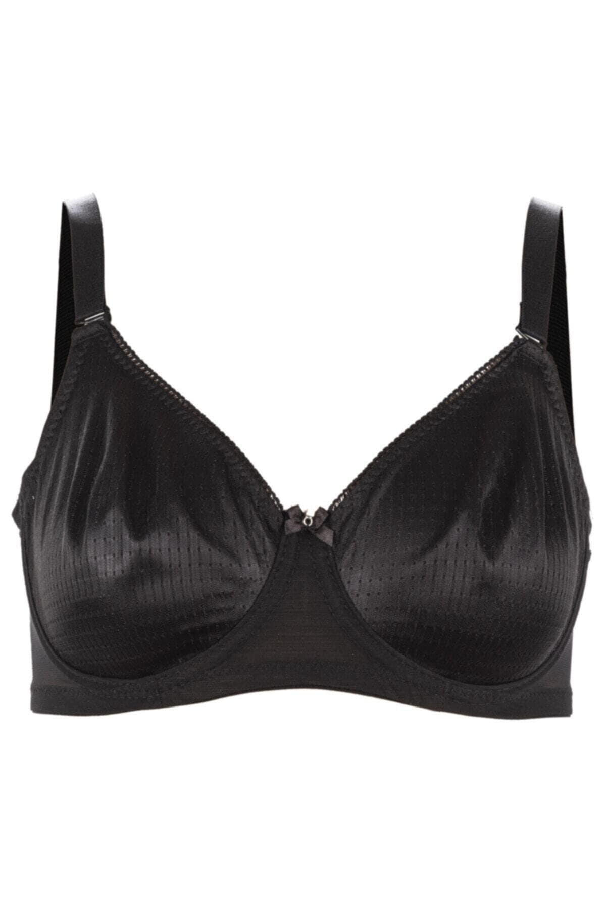 Dantel Detaylı Balenli Toparlayıcı Sütyen Yeni İnci 1710 - Siyah