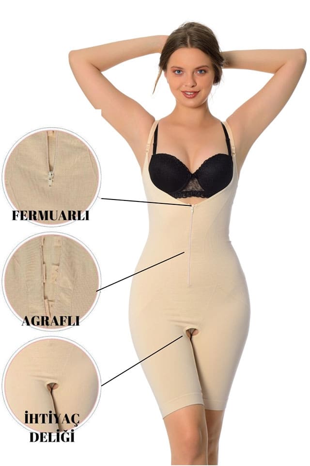 Tam Boy Kompresyon Korse Pera Fitol 8005 - Ten