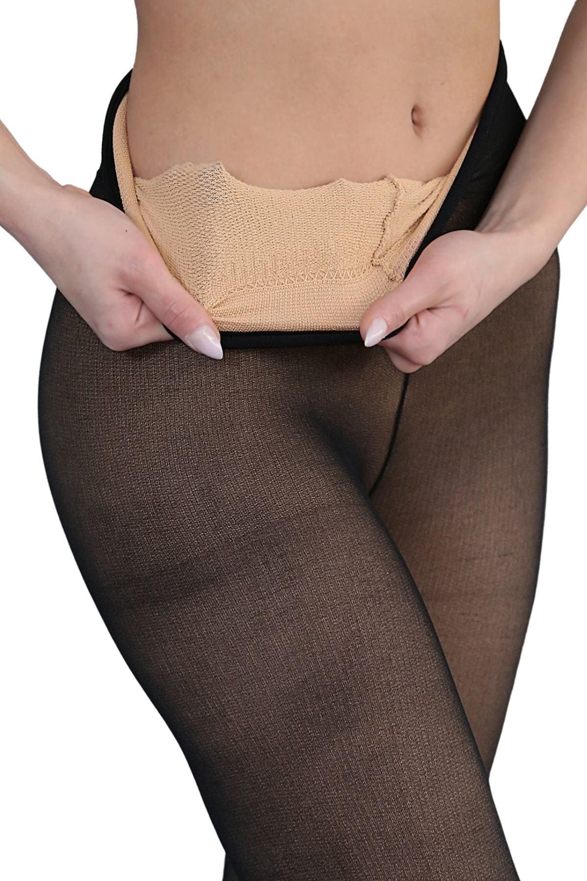 Daymod Termal Yüksek Bel Külotlu Çorap Siyah Daymod 1118001 - Görsel 2