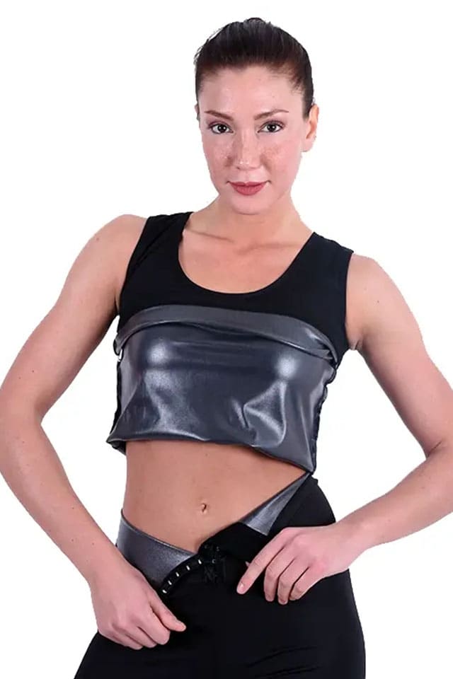 Termal Sauna Agraflı Şort Atlet Takım Pera Fitol 9010 - Siyah