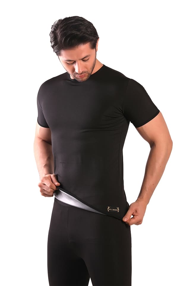 Pera Fitol Ribana Kesim Termal Sauna Kısa Kol Erkek Atlet Pera Fitol 9053 - Görsel 3