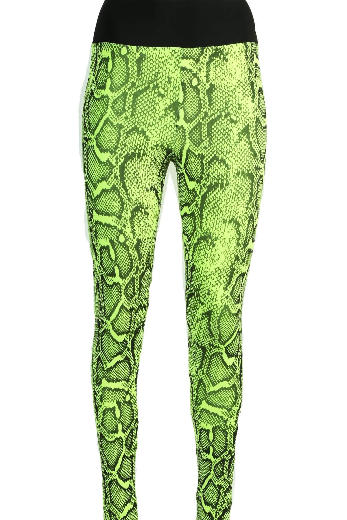 Yüksek Bel Esnek Kadın Tayt Derya Kurşun 02 - Fıstık Yeşili