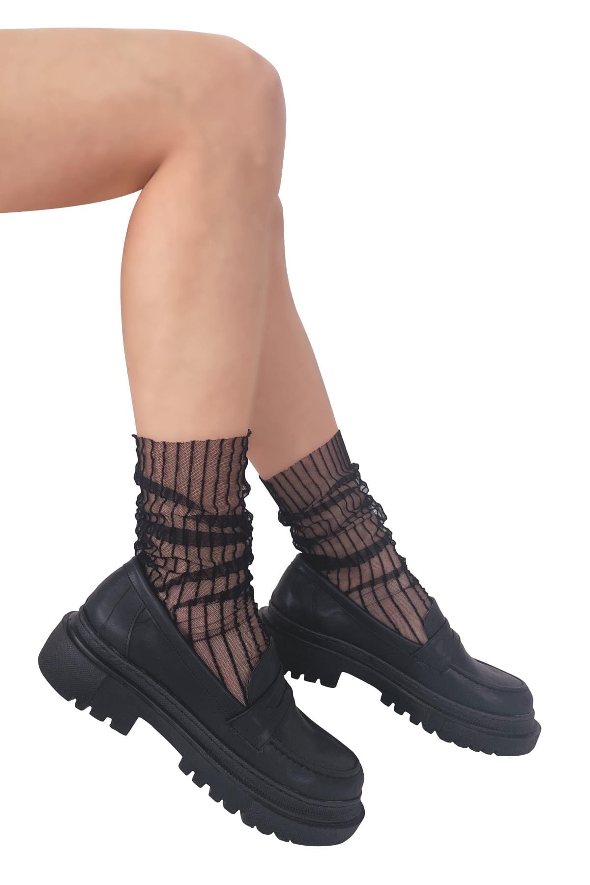 Düşük Denye Dayanıklı Soket Çorap Siyah Daymod 1521141 - Siyah