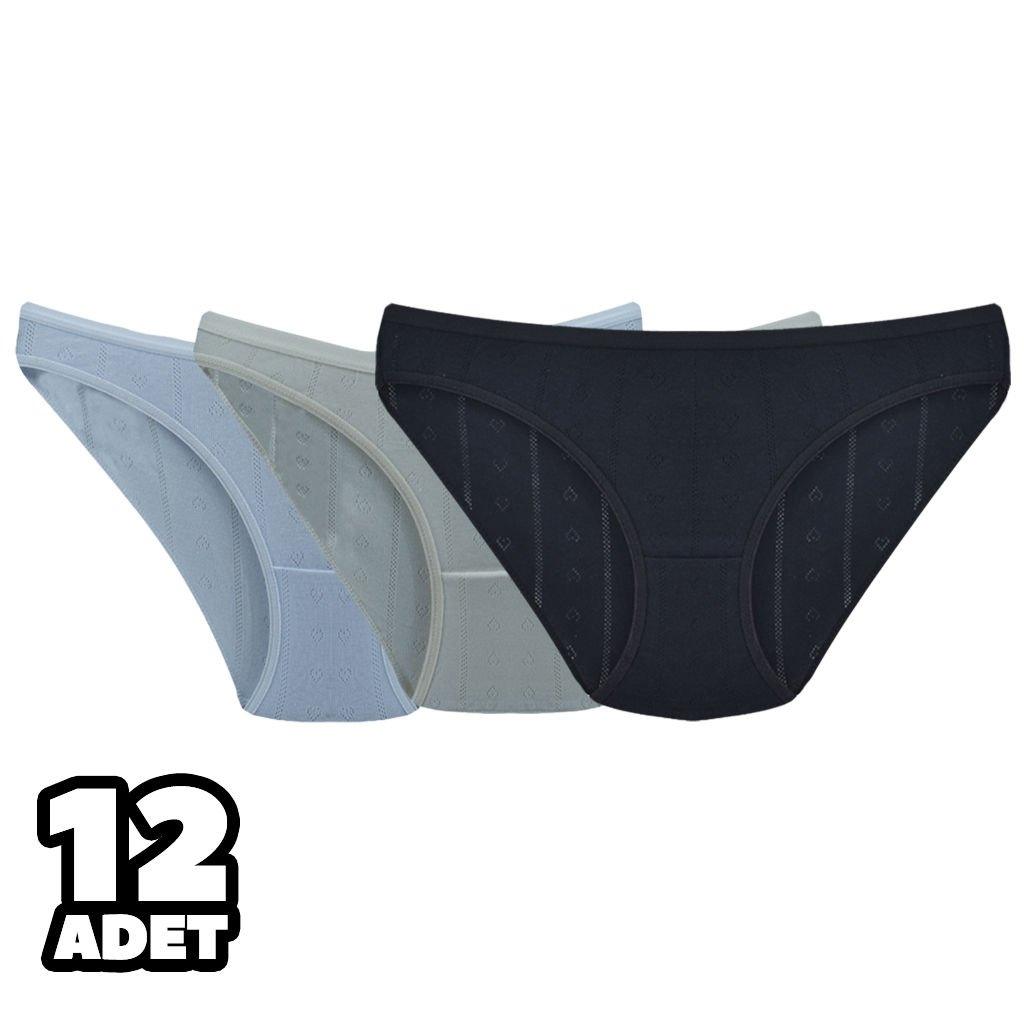 Pamuklu Yüksek Bel Bikini Külot Tutku 0679 - Beyaz