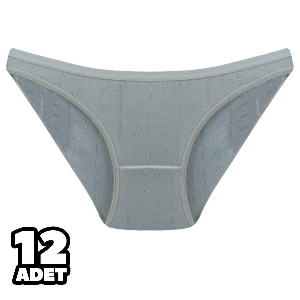 Pamuklu Yüksek Bel Bikini Külot Tutku 0679 - Beyaz