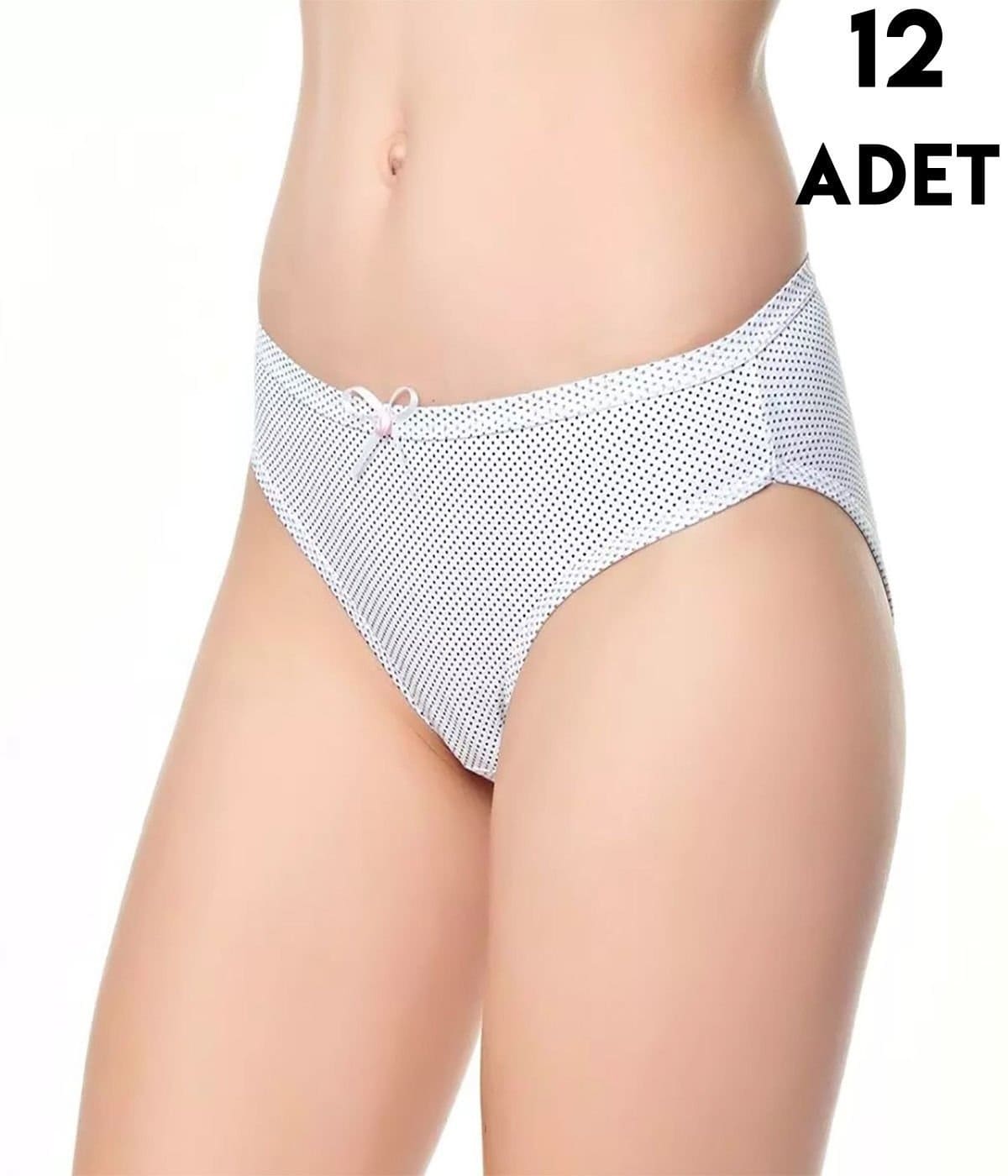 Tutku Yüksek Bel Puantiyeli Bikini Külot Tutku 0728