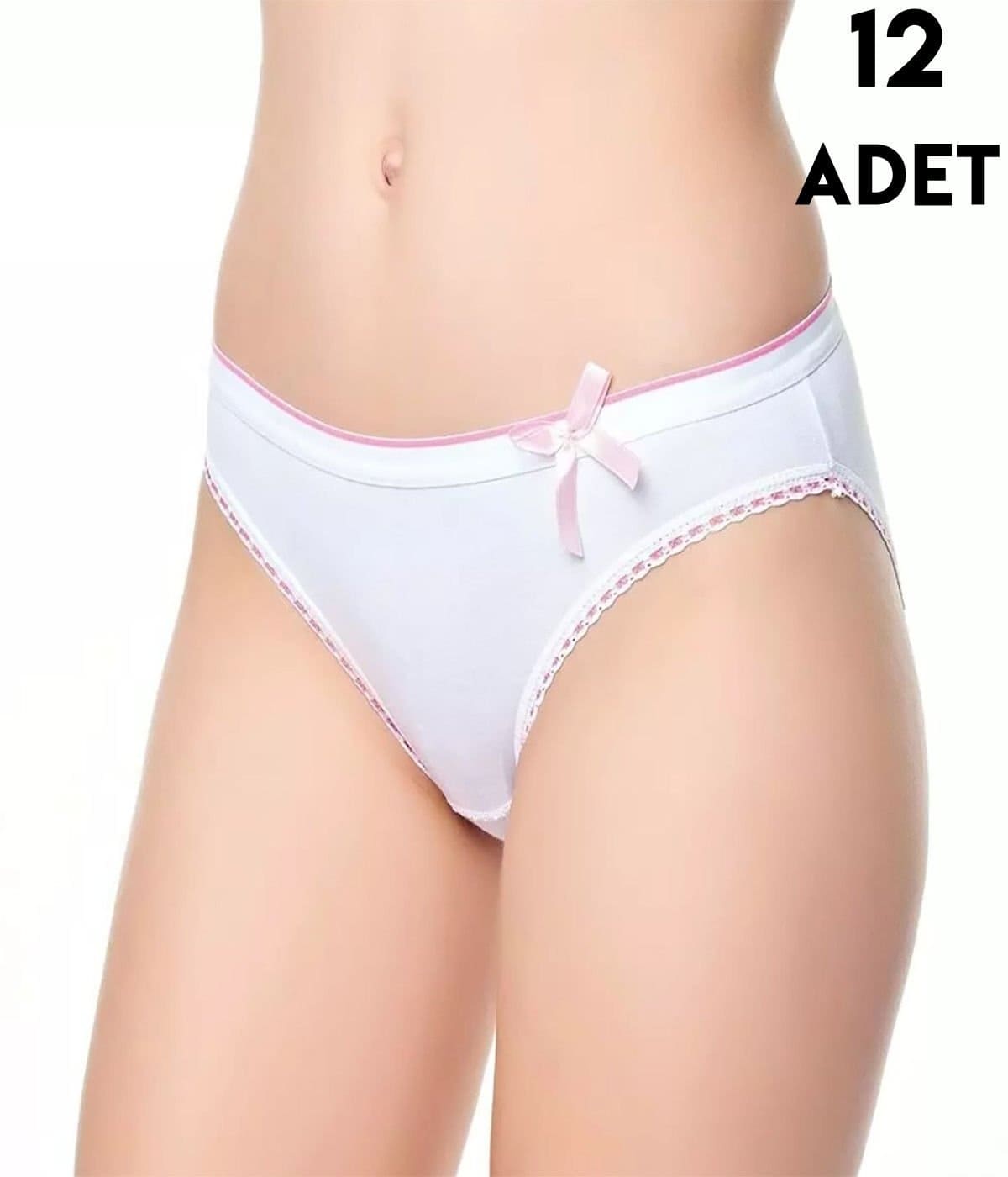 Yüksek Bel Karın Destekli Bikini Külot Tutku 0776 - Beyaz