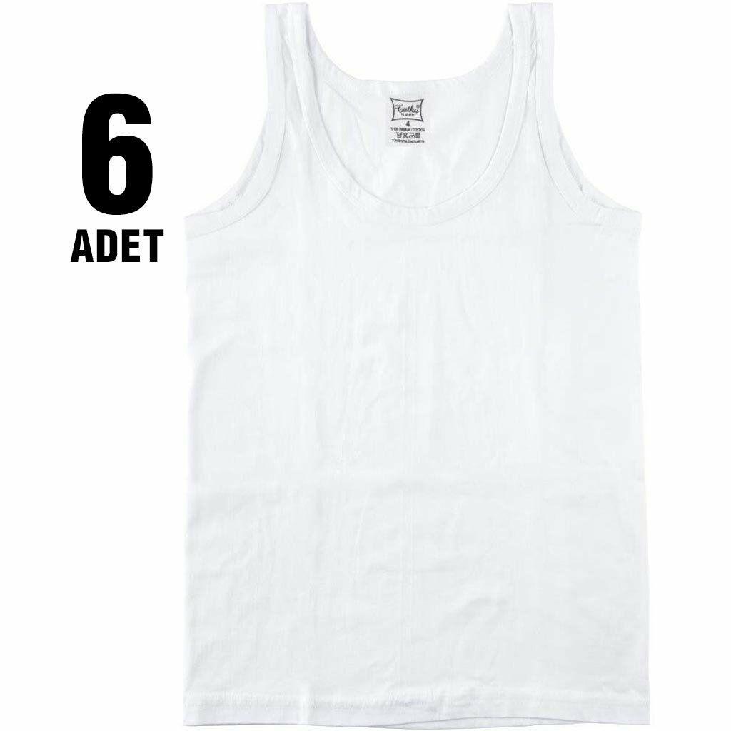 Pamuklu Dayanıklı Ribana Atlet Tutku 0125 - Beyaz