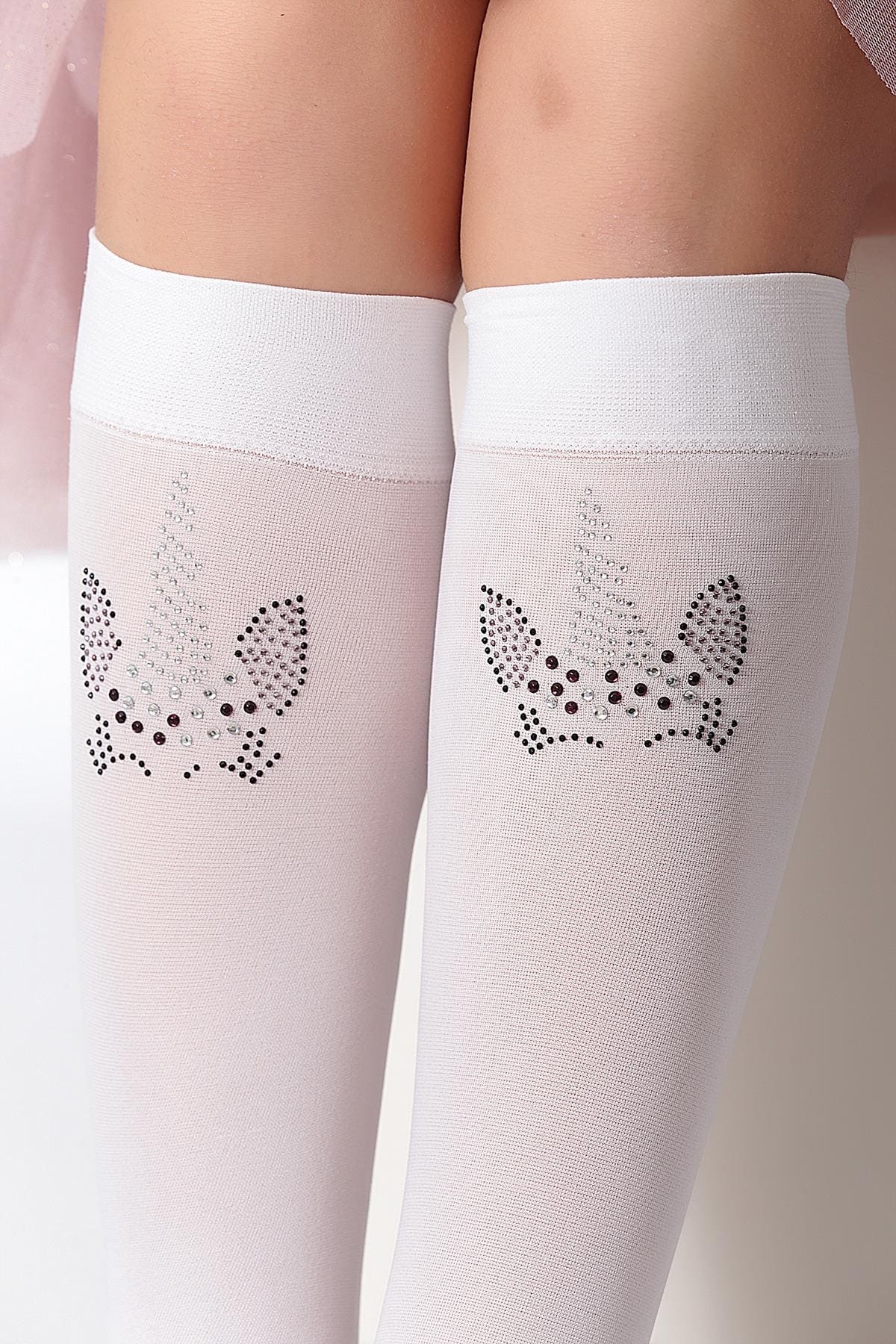 Kaydırmaz Tabanlı Beyaz Çocuk Dizaltı Çorap Daymod 2242006 - Beyaz