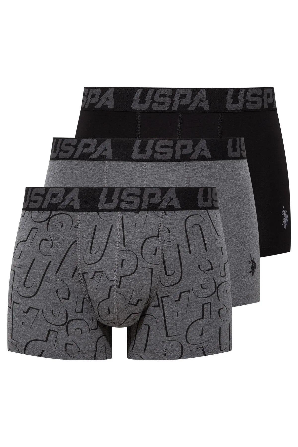 Pamuklu Dikişli 3'lü Boxer Seti Us. POLO Assn. 80496 - Görsel