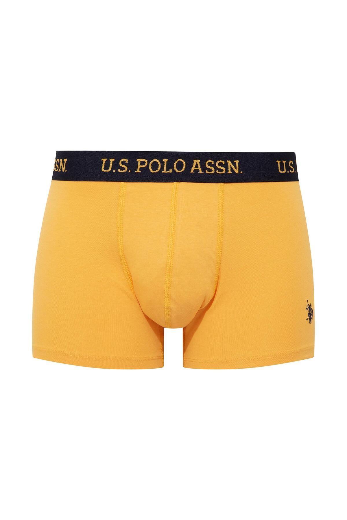Pamuklu Esnek Bel Lastiği 3'Lü Erkek Boxer U.S. Polo Assn. 80497 - Lacivert