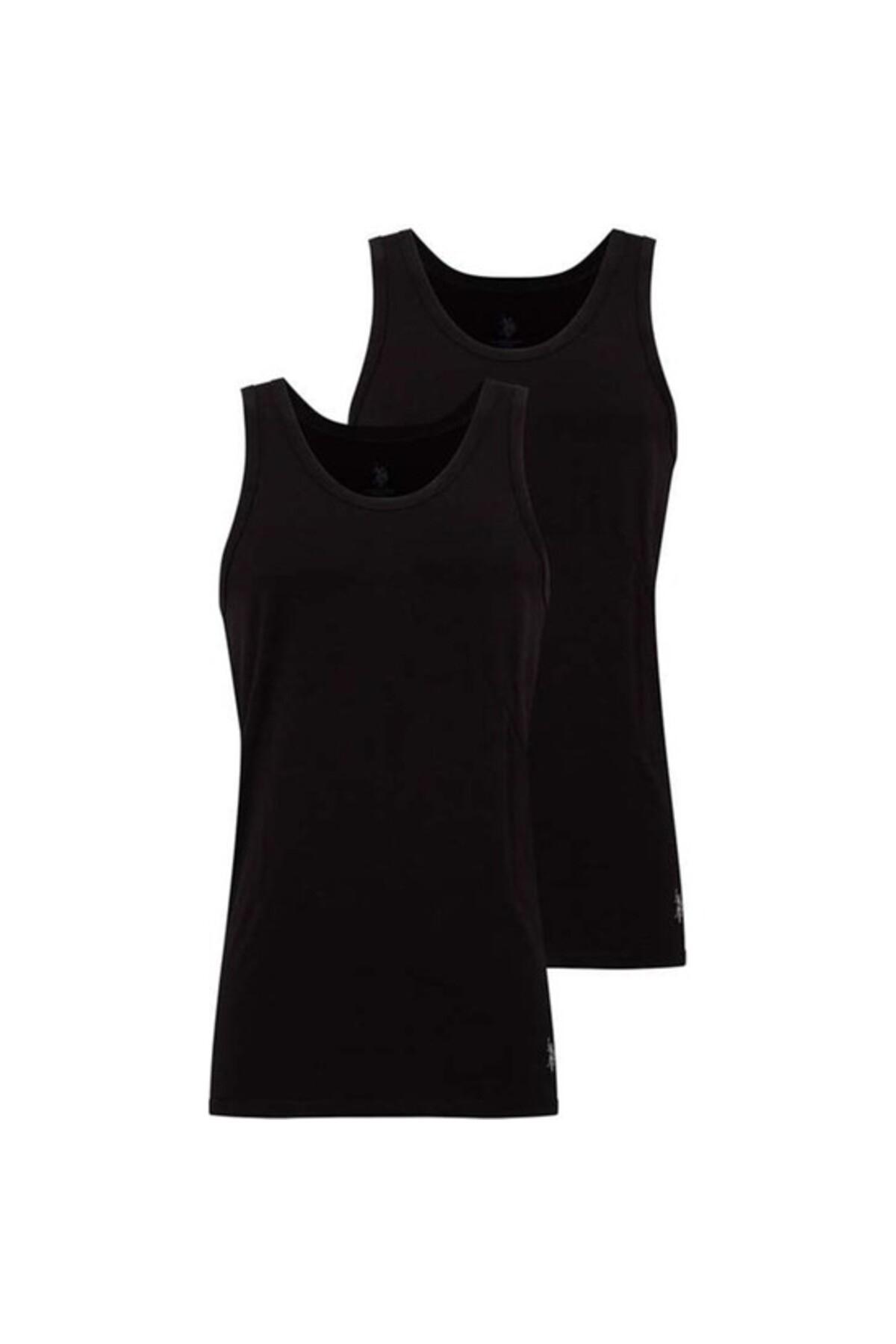 Pamuklu Ribana Erkek Atlet Siyah Us. POLO Assn. 90000 - Siyah