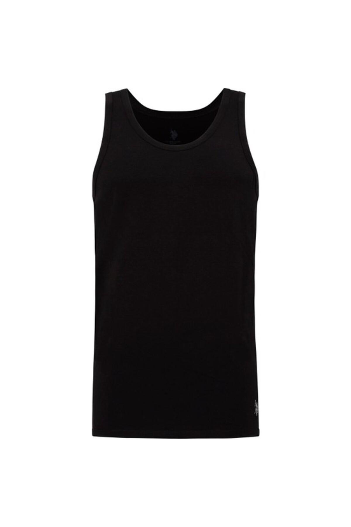 Pamuklu Ribana Erkek Atlet Siyah Us. POLO Assn. 90000 - Siyah