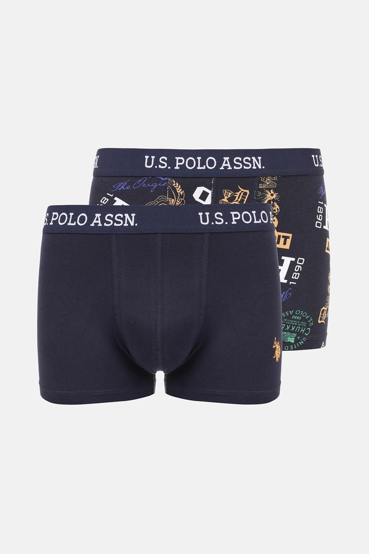 Pamuklu Esnek Bel Lastiği Erkek Boxer Us. POLO Assn. 80476 - Lacivert