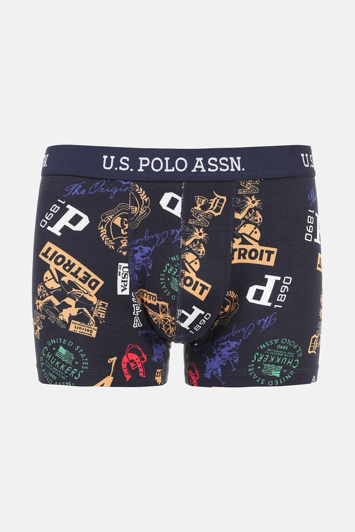 Pamuklu Esnek Bel Lastiği Erkek Boxer Us. POLO Assn. 80476 - Lacivert